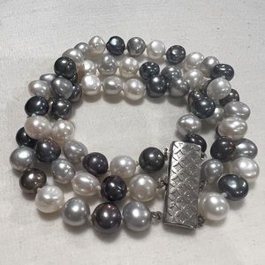 Triple strand Freshwater Pearl Bracelet